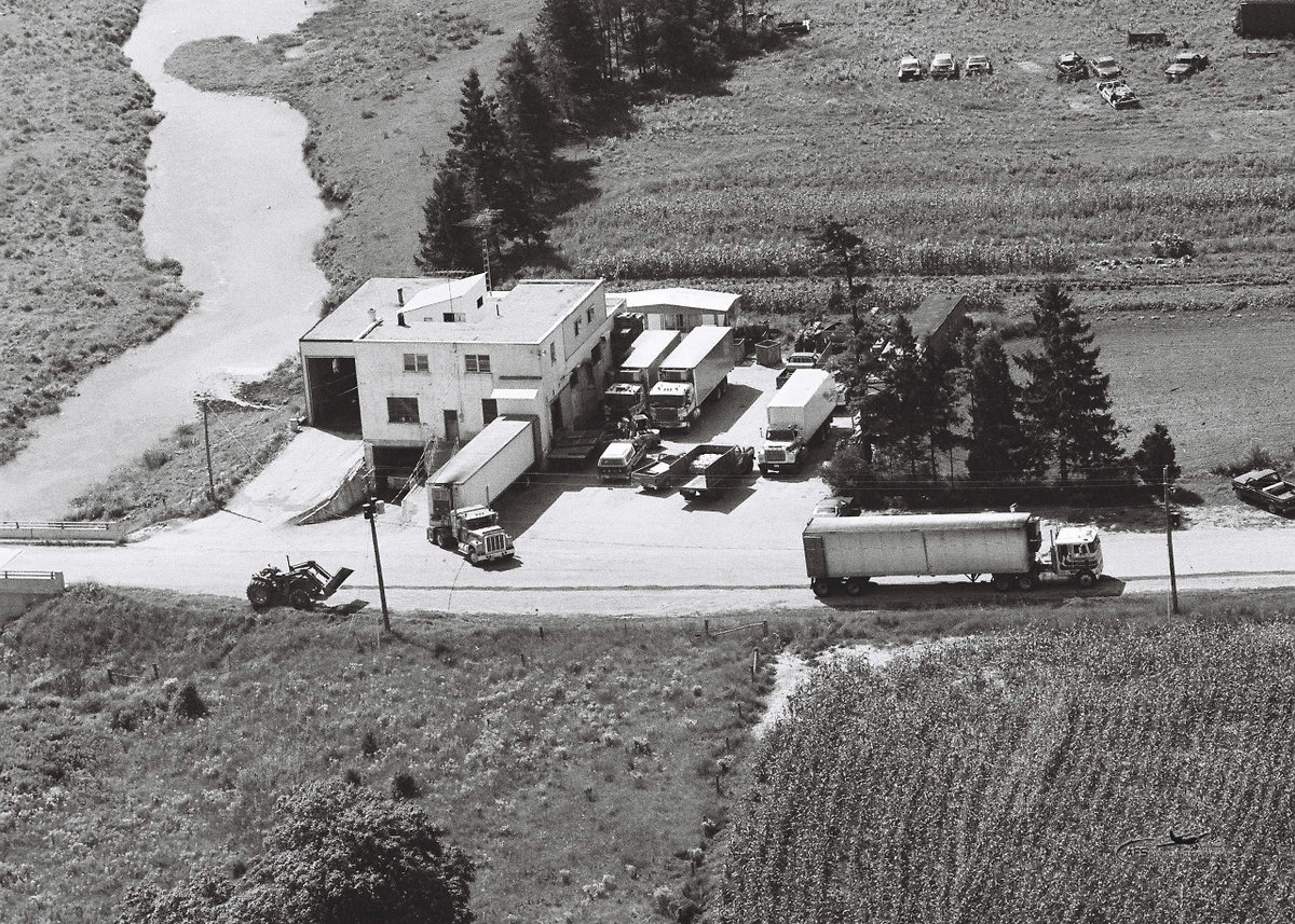 overhead view of Stovel Facility in 1983